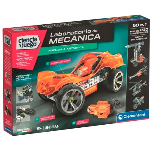 CIENCIA Y JUEGO Laboratorio de mecánica, Juego científico  +8 Años, CLEMENTONI