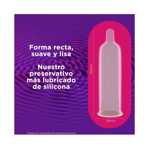 DUREX Preservativos extra lubricados de silicona, con un mayor grosor DUREX Perfect connection 10 uds.