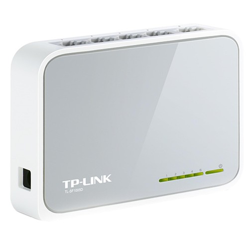 Switch TP-LINK TL-SF1005D, 5 puertos Ethernet RJ45, 10/100 Mbps.