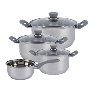 Imagen de Bateria de cocina de 7 piezas modelo Dresden fabricada en acero inoxidable TABERSEO.