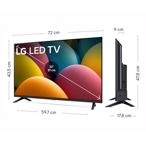 Televisión 81,2cm (32") LED LG 32LB650B6LA, HD, WEBos, HDR, Dolby digital, Bluetooth 5,3, 2HDMI, USB, 60Hz