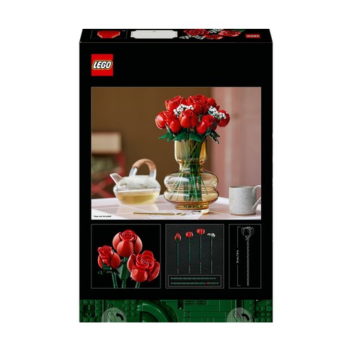 LEGO Botanicals ramo de rosas 10328, 822 piezas, 31cm.