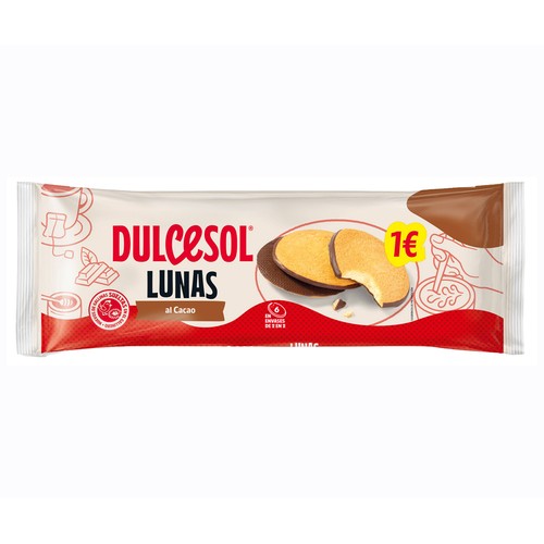 Lunas al cacao DULCESOL 6 uds. 350 gr,
