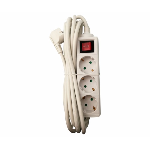 Base de 3 tomas con interruptor, 3m  5 X1,5mm PRODUCTO ALCAMPO.