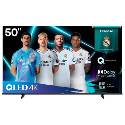 Televisión 127 cm (50") QLED HISENSE 50E7Q, 4K, VIDAA, Smart TV, Dolby Vision, 3 HDMI, 2 USB, Bluetooth, 60Hz.