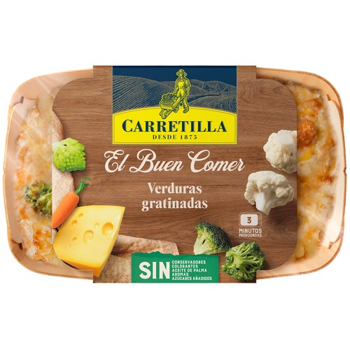 CARRETILLA El Buen Comer Verduras gratinadas 350 g.