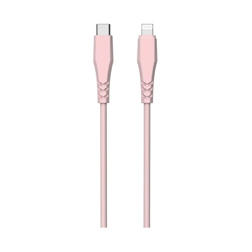 Cable USB C a USB lightning QILIVE 600183177 , longitud 1,2 metros, color rosa