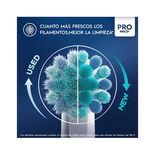ORAL-B Pro kids3+ Recambio infantil ( a partir de 3 años) para cepillo de dientes eléctrico 3 uds. (Varios modelos)