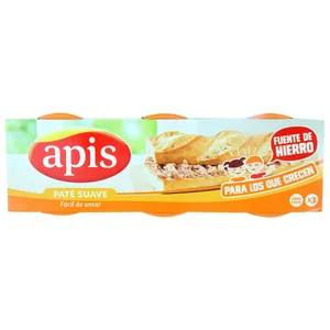 APIS Paté de hígado de cerdo 3 uds x 80 g.