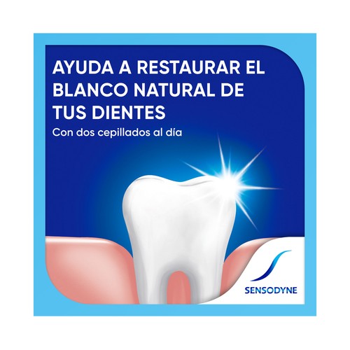 SENSODYNE Pasta de dientes con flúor y acción blanqueadora, especial dientes sensibles 75 ml.