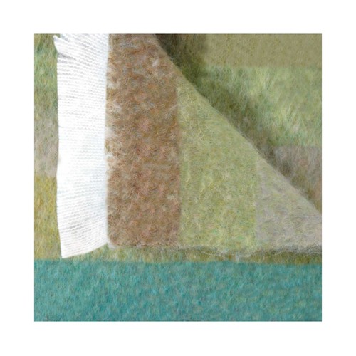 Plaid 125x150 efecto mohair, diseño Brumes Vegetales para sofá. ACTUEL
