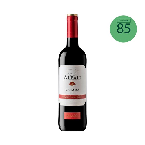 Vino tinto crianza con denominación de origen Valdepeñas VIÑA ALBALI botella de 75 cl.