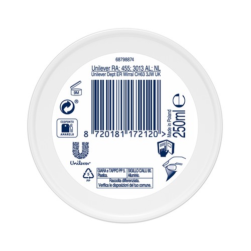 DOVE Nourishing care Crema de manos, cara y cuerpo para piel seca 250 ml.
