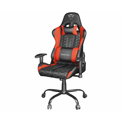 Silla gaming TRUST GXT 708 Resto roja, almohadilla lumbar, reclinable, regulación de altura.