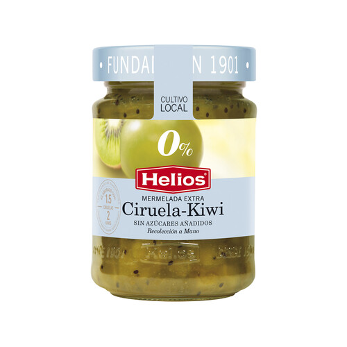 HELIOS Mermelada de ciruela y kiwi diet con stevia, sin azúcares añadidos y sin gluten HELIOS 280 g.