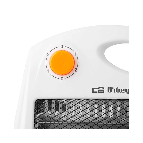 Estufa de cuarzo ORBEGOZO BP5007, potencia max: 800W, 2 niveles de calor.