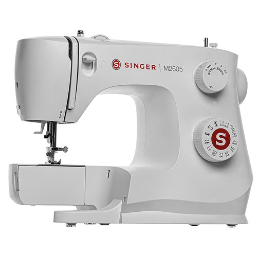 Máquina de coser SINGER M2605, 19 puntadas, enhebrador de aguja, ojal 4-pasos