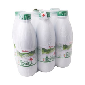 precios Auchan Leche De Vaca Desnatada 6 X 1,5 L Producto Alcampo. en Alcampo