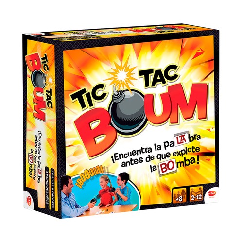 Tic Tac Boum, Juego de palabras y rapidez, de 2 a 12 Jugadores +8 Años BIZAK
