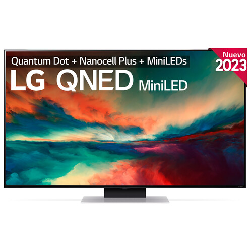 Televisión 139,7 cm (55) QNED MiniLED LG 55QNED866RE 4K, HDR, SMART TV, WIFI, BLUETOOTH, TDT T2, USB reproductor y grabador, 4HDMI, 100HZ.
