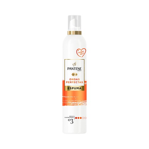 PANTENE Espuma fijadora (03) hidratante, para unas ondas definidas PANTENE Ondas perfectas 300 ml.