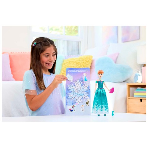 Disney Frozen Spin & Reveal Muñeca Anna +3 Años, MATTEL