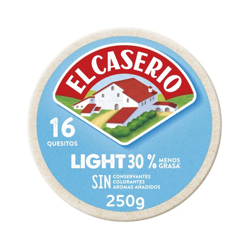 EL CASERÍO Queso en porciones light 16 quesitos EL CASERIO 250 g.
