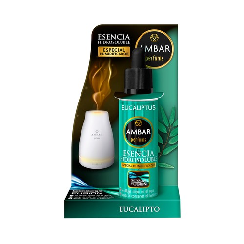 AMBAR Esencia hidrosoluble especial para humidificador con aroma a Eucalipto.
