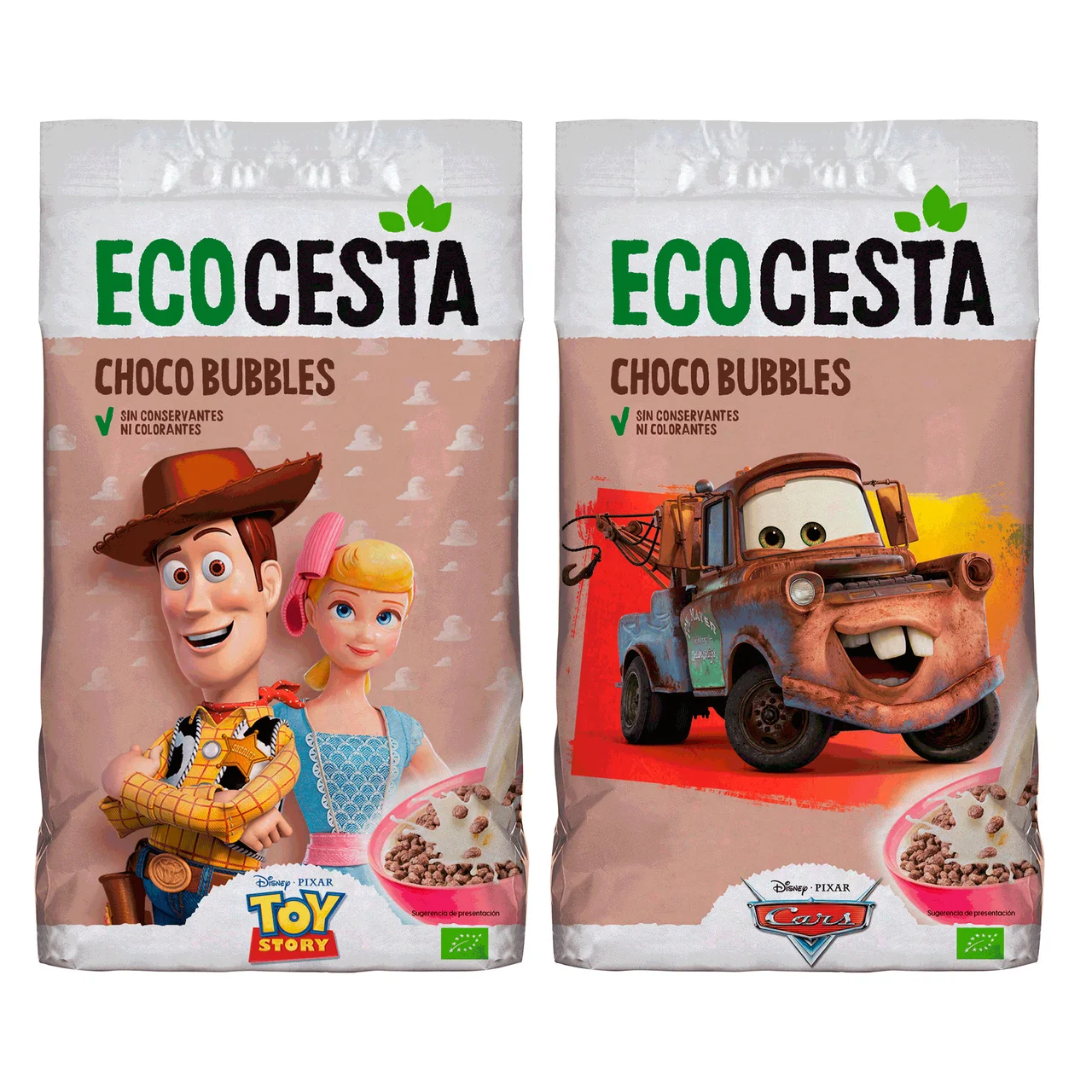 ECOCESTA Choco bubbles (cereales de chocolate) ecológicos 375 g.