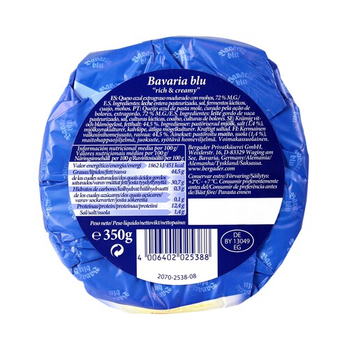 BERGADER Queso azul BERGADER 350 g.