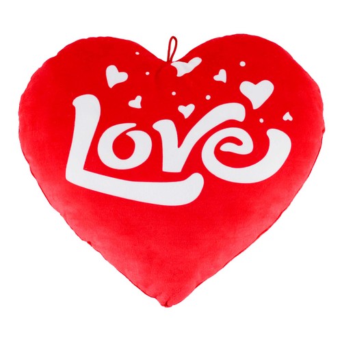 Cojín peluche corazón Lovy  32cm, ideal para San Valentín, modelos surtidos, CREACIONES LLOPIS
