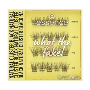 ESSENCE What the fake! tono 06 Natural cluster black negro Pestañas postizas efecto volumen y lago extremo.