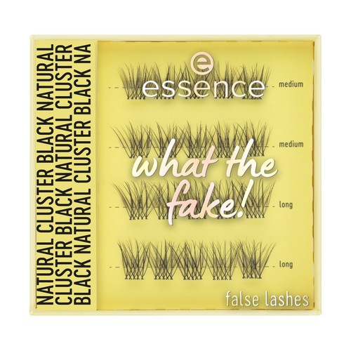 ESSENCE What the fake! tono 06 Natural cluster black negro Pestañas postizas efecto volumen y lago extremo.