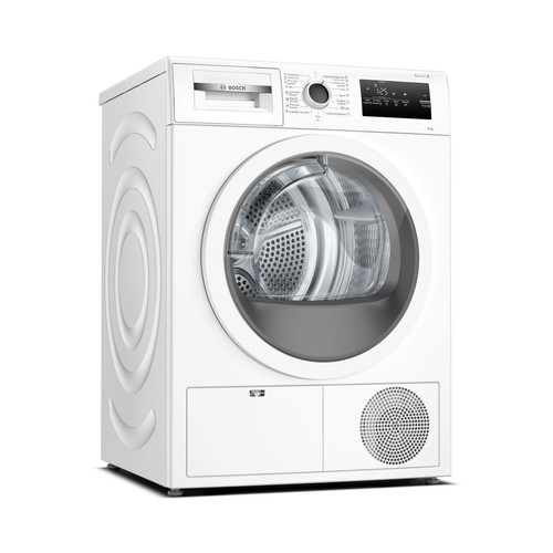 Secadora por condensación con bomba de calor BOSCH WTR85V92ES capacidad de secado: 8KG, clasificación energética: A++, H: 84,2cm, A: 59,8cm, F: 59,9cm.
