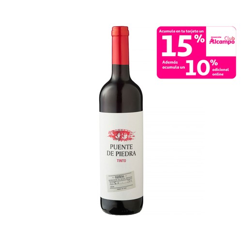 PUENTE DE PIEDRA Vino tinto con D.O.P Cariñena botella 75 cl.