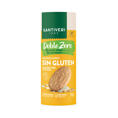 SANTIVERI Galletas de avena sin gluten SANTIVERI 190 g.