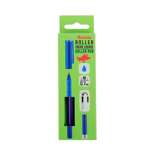 Bolígrafos Azul Roller Punta Conica 0,7 mm+1 Recarga ALCAMPO