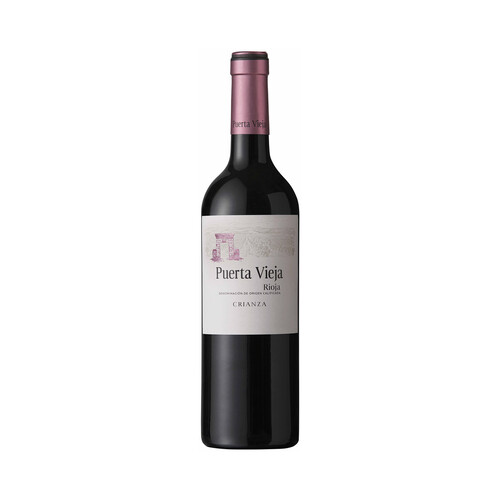 Vino tinto crianza con denominación de origen calificada Rioja PUERTA VIEJA botella de 75 cl.
