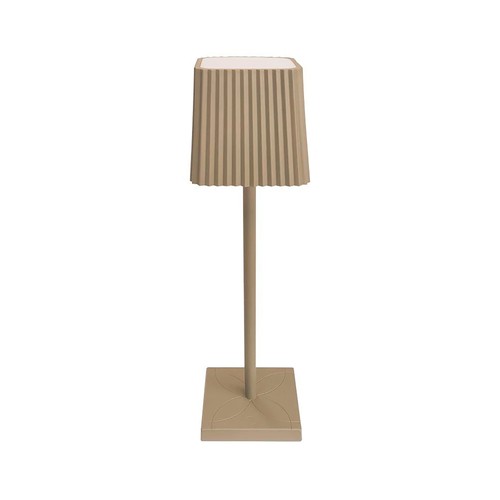 Lámpara con interruptor táctil recargable, color beige, BLOOM.