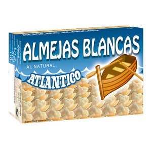 ATLANTICO Almejas blancas al natural ATLANTICO 57 g.