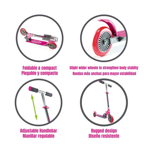 Patinete plegable rosa, MOLTO.