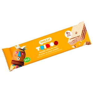 SMILEAT Triboo eco Barrita de barquillo con relleno de cacao ecológico 30 g.