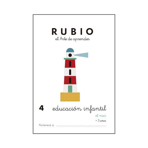 Cuadernillo Rubio Educación Infantil 4, El mar, 3-5 años. Género: actividades. Editorial Rubio.