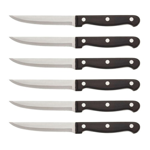 Set 6 cuchillos chuleteros acero inoxidable. ACTUEL