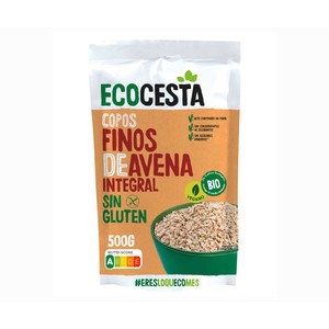 Imagen de ECOCESTA Copos finos de avena integral ecológica sin gluten 500 g.