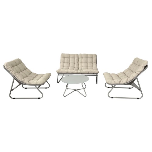 Conjunto jardín 4 piezas KACTUS REPUBLIC MENORCA 3 sillones y 1 mesa.
