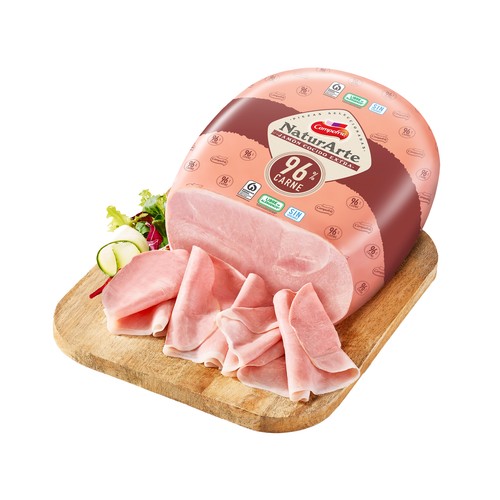 CAMPOFRÍO Naturarte Jamón cocido extra, cortado en lonchas - Loncha fina 1 mm
