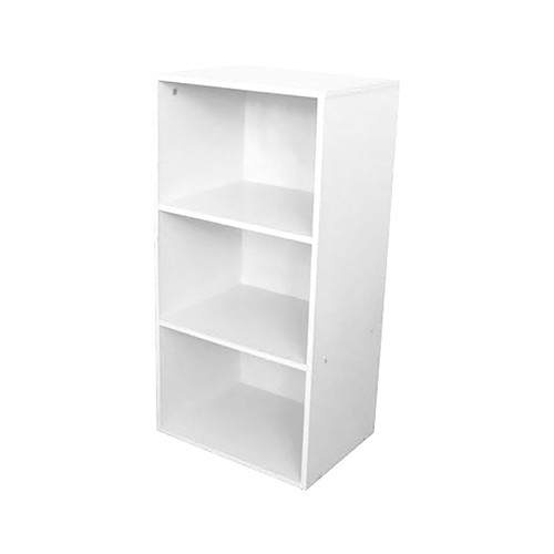 Estantería librería color blanco con 3 baldas. Medidas: 80cm. de alto, 40cm. de largo y 29,5cm. de profundidad, MOBILIARIO.
