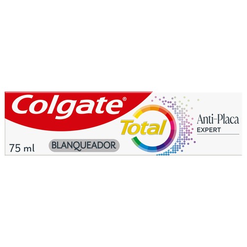 COLGATE Total expert Pasta de dientes blanqueante y anti-placa con espuma de precisión 75 ml.