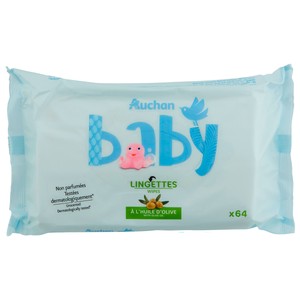 Producto Alcampo Baby Toallitas Húmedas para Bebé con Aceite de Oliva y Acción Hidratante y Calmante 64 Uds.